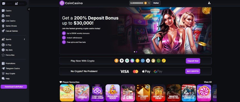CoinCasino – Największy wybór gier