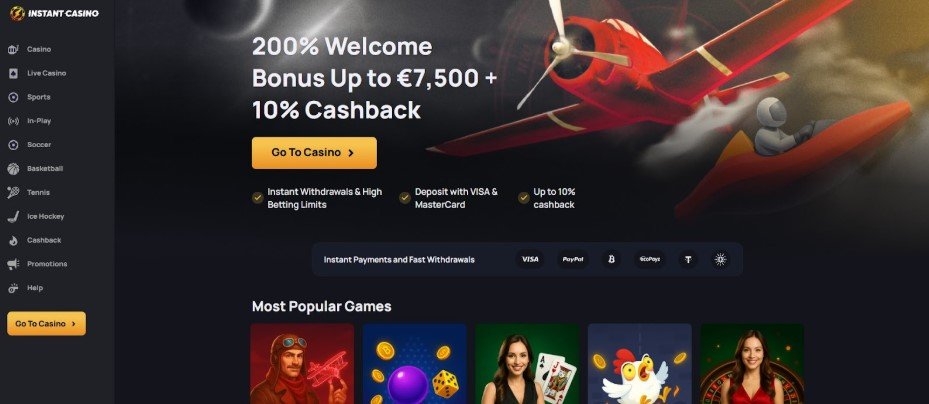 Instant Casino – Natychmiastowe wypłaty